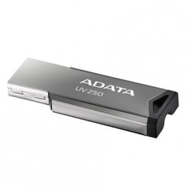 Stick memorie USB AData UV250, 64 GB, USB 2.0, Carcasa metal, Gri